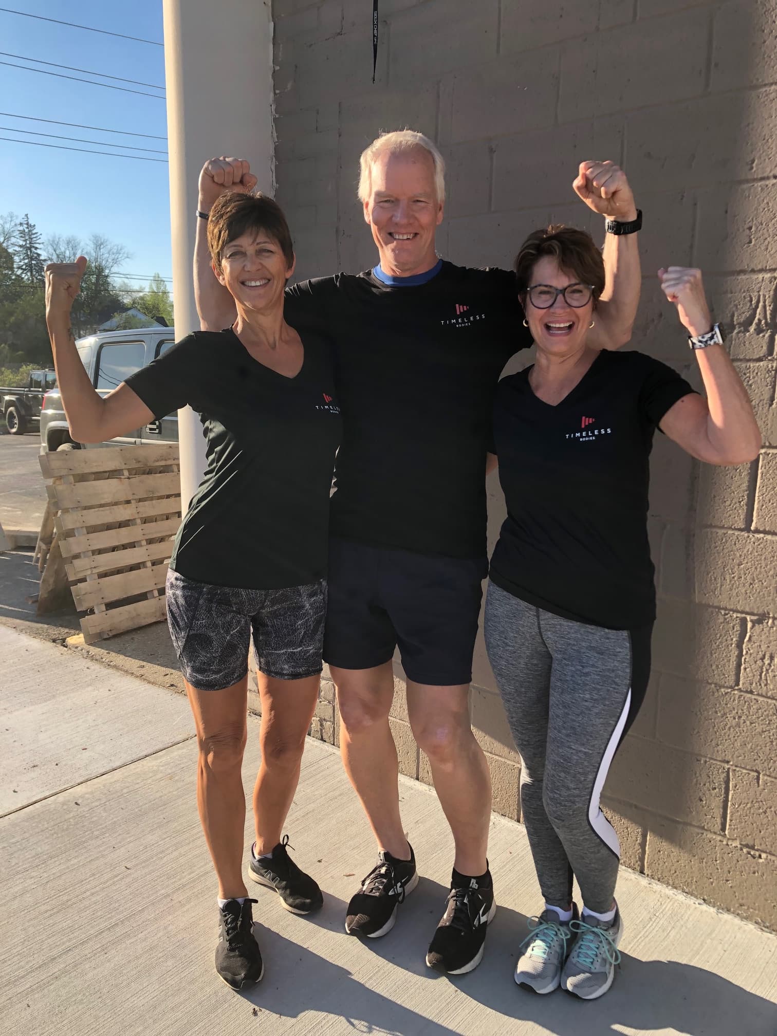 Clients celebrating together