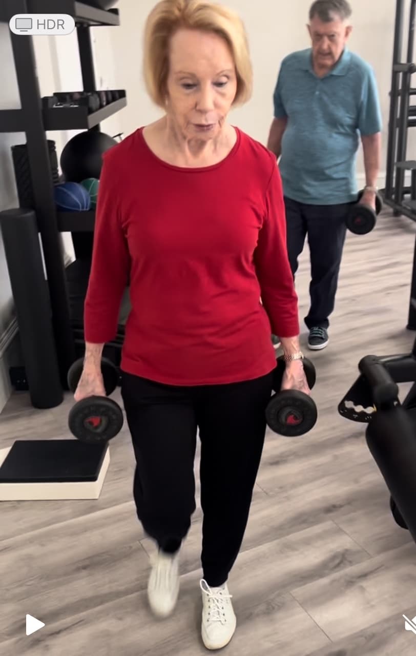 A client building strength