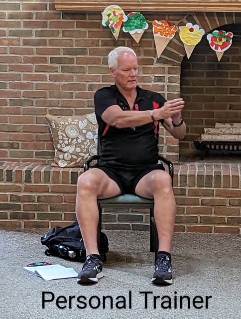 Coach Bruce demonstrating an exercise